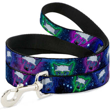Load image into Gallery viewer, Dog Leash - Laser Eye Cats in Space
