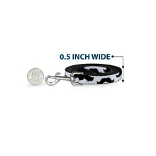 Load image into Gallery viewer, Dog Leash - Mustaches White/Black