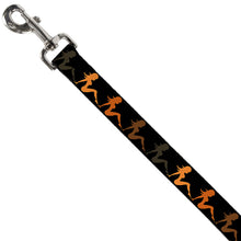 Load image into Gallery viewer, Dog Leash - Mud Flap Girl Repeat Black/Orange Fade