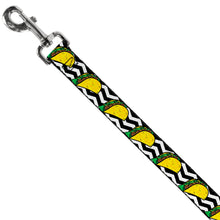 Load image into Gallery viewer, Dog Leash - Taco/Chevron Black/White