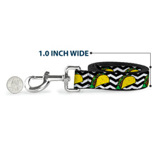 Load image into Gallery viewer, Dog Leash - Taco/Chevron Black/White