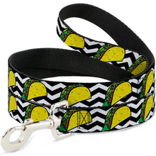 Load image into Gallery viewer, Dog Leash - Taco/Chevron Black/White