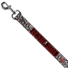Load image into Gallery viewer, Dog Leash - ZOMBIE KILLER w/Stacked Zombies Sketch