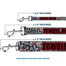 Load image into Gallery viewer, Dog Leash - ZOMBIE KILLER w/Stacked Zombies Sketch