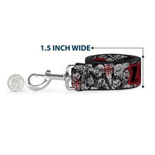 Load image into Gallery viewer, Dog Leash - ZOMBIE KILLER w/Stacked Zombies Sketch