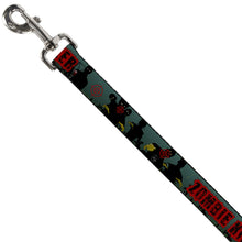 Load image into Gallery viewer, Dog Leash - ZOMBIE KILLER Zombie March Green/Red/Black