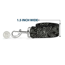 Load image into Gallery viewer, Dog Leash - BD Logo Scattered Black/Gray