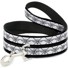 Load image into Gallery viewer, Dog Leash - BD Monogram2 White/Black