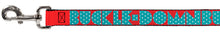 Load image into Gallery viewer, Dog Leash - BUCKLE-DOWN Shapes Red/Dot Turquoise/White