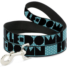 Load image into Gallery viewer, Dog Leash - BUCKLE-DOWN Shapes Dot Turquoise/White/Black