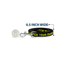 Load image into Gallery viewer, Dog Leash - CAUTION WATCH YOUR DUBSTEP Black/Yellow
