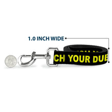 Load image into Gallery viewer, Dog Leash - CAUTION WATCH YOUR DUBSTEP Black/Yellow