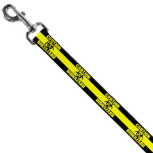 Load image into Gallery viewer, Dog Leash - CAUTION BIOHAZARD Black/Yellow