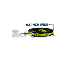Load image into Gallery viewer, Dog Leash - CAUTION BIOHAZARD Black/Yellow