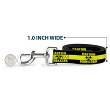 Load image into Gallery viewer, Dog Leash - CAUTION BIOHAZARD Black/Yellow