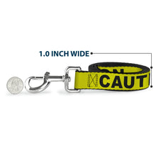 Load image into Gallery viewer, Dog Leash - CAUTION Yellow/Black