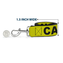 Load image into Gallery viewer, Dog Leash - CAUTION Yellow/Black