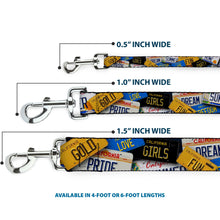 Load image into Gallery viewer, Dog Leash - Cali License Plates Stacked