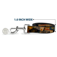 Load image into Gallery viewer, Dog Leash - Cali License Plates Stacked Vintage