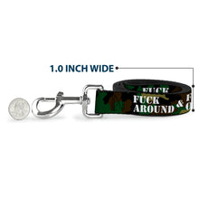 Load image into Gallery viewer, Dog Leash - FAFO FUCK AROUND &amp; FIND OUT Stencil Camo/White
