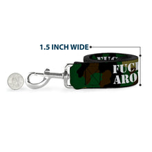 Load image into Gallery viewer, Dog Leash - FAFO FUCK AROUND &amp; FIND OUT Stencil Camo/White