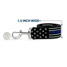 Load image into Gallery viewer, Dog Leash - FAFO FUCK AROUND AND FIND OUT Thin Blue Line Flag