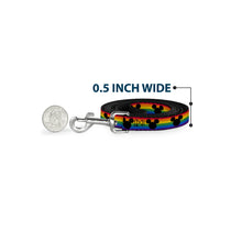 Load image into Gallery viewer, Dog Leash - Mickey Mouse Ears Icon Rainbow Pride Flag