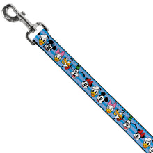 Load image into Gallery viewer, Dog Leash - Disney The Sensational Six Smiling Faces Stripe Blues