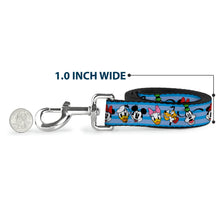 Load image into Gallery viewer, Dog Leash - Disney The Sensational Six Smiling Faces Stripe Blues