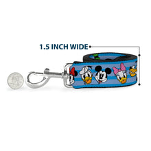 Load image into Gallery viewer, Dog Leash - Disney The Sensational Six Smiling Faces Stripe Blues
