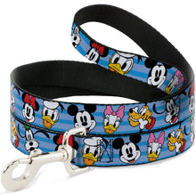 Load image into Gallery viewer, Dog Leash - Disney The Sensational Six Smiling Faces Stripe Blues