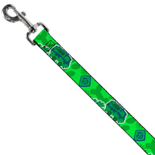 Load image into Gallery viewer, Dog Leash - Scooby Doo Mystery Machine/Dog Tag Collage Greens/Blues
