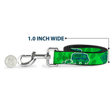 Load image into Gallery viewer, Dog Leash - Scooby Doo Mystery Machine/Dog Tag Collage Greens/Blues