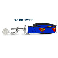 Load image into Gallery viewer, Dog Leash - Superman Shield Blue