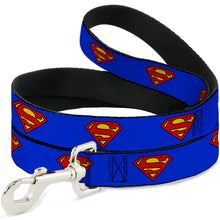 Load image into Gallery viewer, Dog Leash - Superman Shield Blue