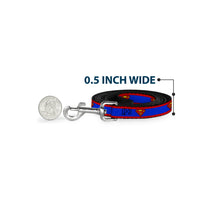 Load image into Gallery viewer, Dog Leash - Superman Shield/Stripe Red/Blue