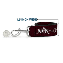 Load image into Gallery viewer, Dog Leash - Supernatural JOIN THE HUNT/Symbols Scattered Reds/White