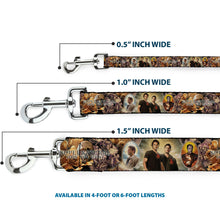Load image into Gallery viewer, Dog Leash - SUPERNATURAL 4-Character Saintly Icons/Skull &amp; Roses