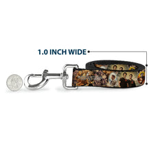 Load image into Gallery viewer, Dog Leash - SUPERNATURAL 4-Character Saintly Icons/Skull &amp; Roses