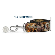 Load image into Gallery viewer, Dog Leash - SUPERNATURAL 4-Character Saintly Icons/Skull &amp; Roses