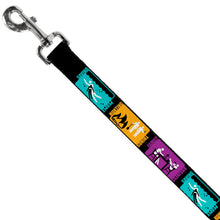 Load image into Gallery viewer, Dog Leash - Supernatural SAVING PEOPLE-HUNTING THINGS-FAMILY BUSINESS Blocks Black/Teal/Gold/Purple/White
