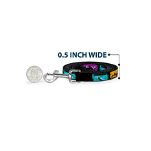 Load image into Gallery viewer, Dog Leash - Supernatural SAVING PEOPLE-HUNTING THINGS-FAMILY BUSINESS Blocks Black/Teal/Gold/Purple/White