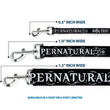 Load image into Gallery viewer, Dog Leash - SUPERNATURAL JOIN THE HUNT Icons Logo/Pentagrams Black/White