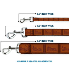 Load image into Gallery viewer, Dog Leash - Willy Wonka and the Chocolate Factory WONKA Chocolate Bar Browns