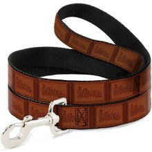 Load image into Gallery viewer, Dog Leash - Willy Wonka and the Chocolate Factory WONKA Chocolate Bar Browns