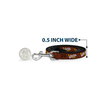 Load image into Gallery viewer, Dog Leash - Willy Wonka and the Chocolate Factory WONKA BAR Logo Brown/Yellow/White