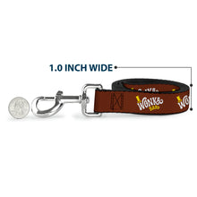 Load image into Gallery viewer, Dog Leash - Willy Wonka and the Chocolate Factory WONKA BAR Logo Brown/Yellow/White