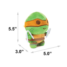 Load image into Gallery viewer, Dog Toy Squeaker Plush - Teenage Mutant Ninja Turtles Michelangelo Full Body Nunchucks Pose Orange