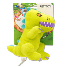 Load image into Gallery viewer, Dog Toy Squeaker Plush - Rugrats Reptar Full Body Pose