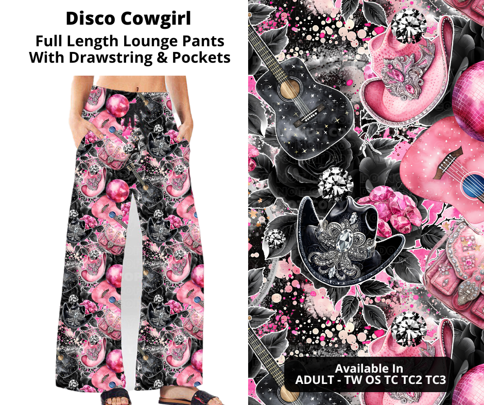 Preorder! Closes 11/11. ETA Jan. Disco Cowgirl Full Length Lounge Pants